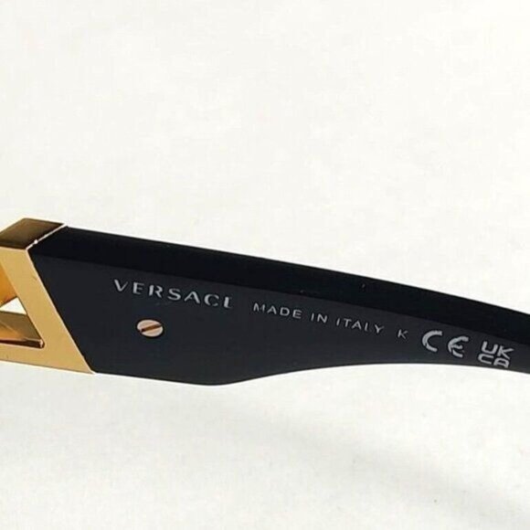 VERSACE Sunglasses Monogram Logo Lens VE4421 La Greca Logo Arms Black - Picture 12 of 14